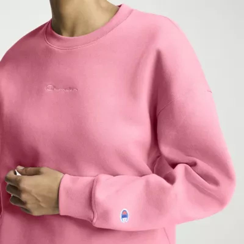 Champion Womens Powerblend Crew Neck Long Sleeve Sweatshirt
