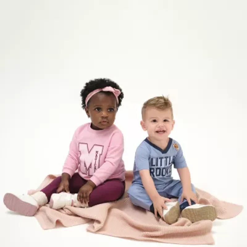 Okie Dokie Baby Boys V Neck Short Sleeve Jumpsuit