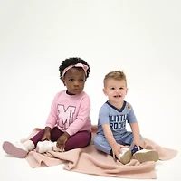 Okie Dokie Baby Boys V Neck Short Sleeve Jumpsuit