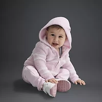 Okie Dokie Baby Girls Round Neck Long Sleeve Rib Bodysuit