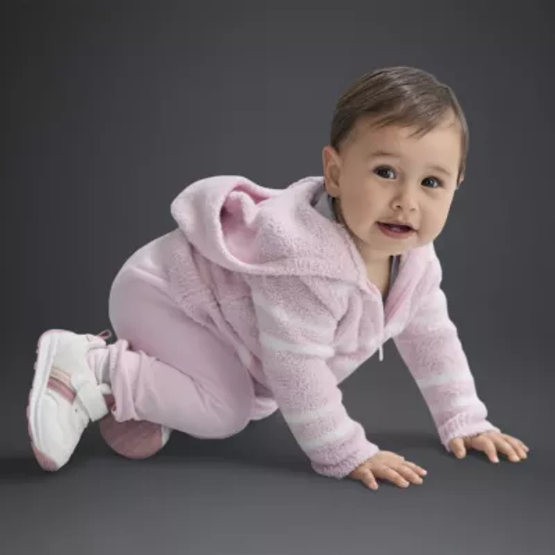 Okie Dokie Baby Girls Round Neck Long Sleeve Rib Bodysuit