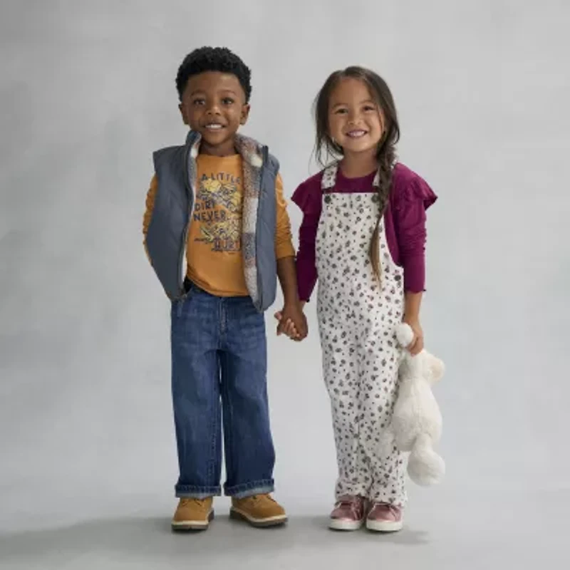 Okie Dokie Toddler & Little Boys Adjustable Waist Straight Leg Jean
