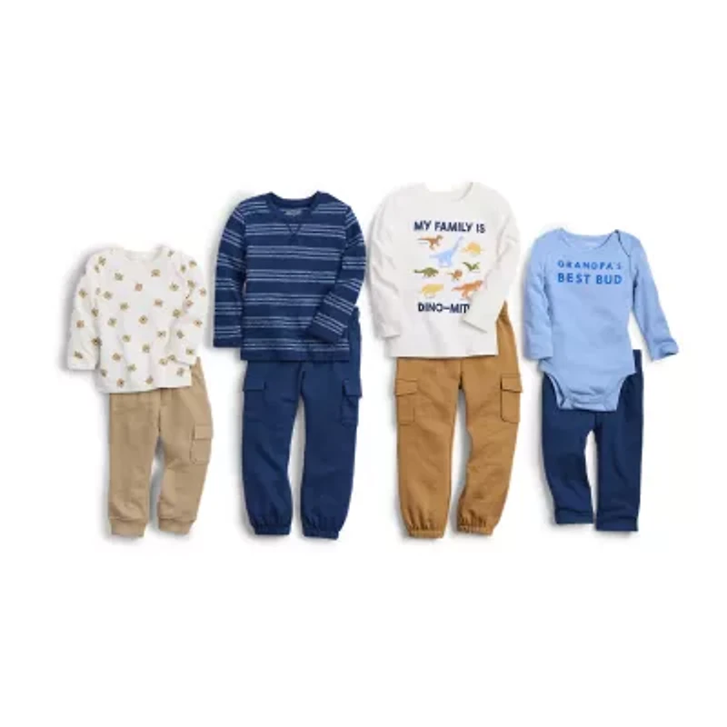 Okie Dokie Toddler & Little Boys Crew Neck Long Sleeve Regular Fit Graphic T-Shirt