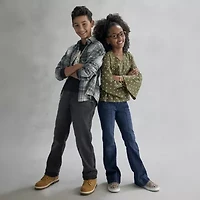 Thereabouts Little & Big Kid Girls Pintuck Flare Leg Jean