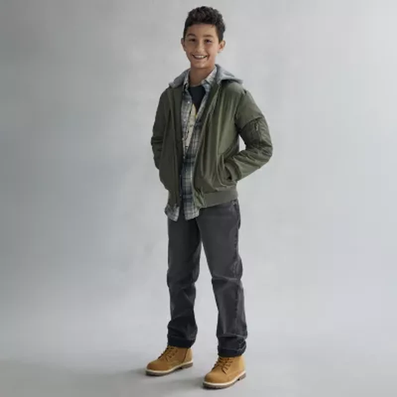Thereabouts Little & Big Kid Boys Hooded Water Resistant Midweight Puffer Jacket