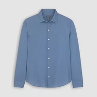 Van Heusen All Way Stretch Performance Mens Long Sleeve Slim Fit Button-Down Shirt