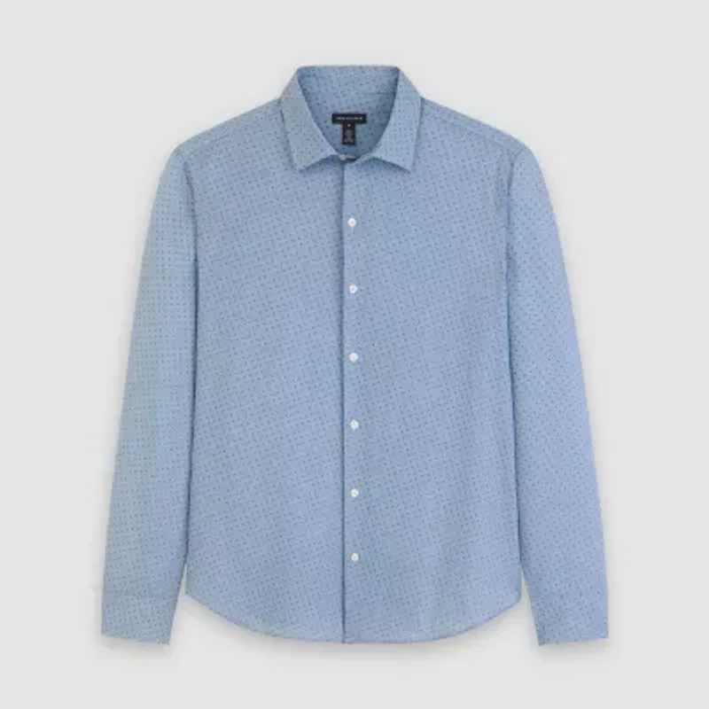 Van Heusen All Way Stretch Performance Mens Long Sleeve Slim Fit Button-Down Shirt