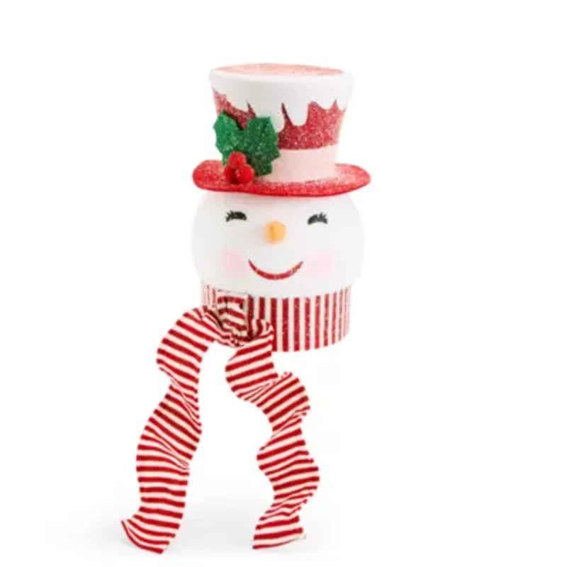 North Pole Trading Co. Snowman Head Christmas Tree Topper