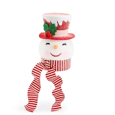 North Pole Trading Co. Snowman Head Christmas Tree Topper