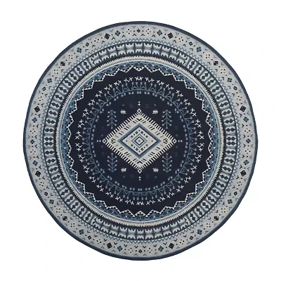 Safavieh Classic Vintage Collection Border Geometric Round Area Rug