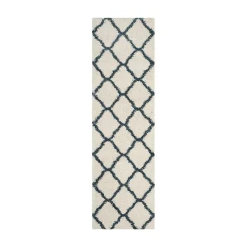 Safavieh Hudson Shag Collection Weldon Geometric Runner Rug