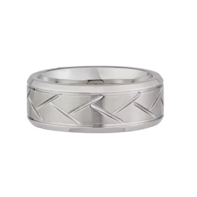 Mens 8MM Cobalt Wedding Band