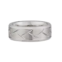 Mens 8MM Cobalt Wedding Band