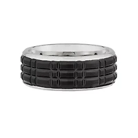 Mens 8MM Cobalt Wedding Band