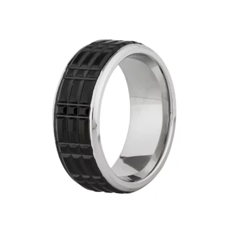 Mens 8MM Cobalt Wedding Band