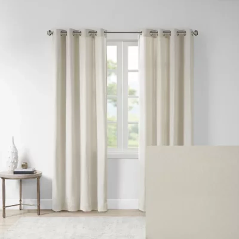 Madison Park Oslow Grommet Top Light-Filtering Single Curtain Panel