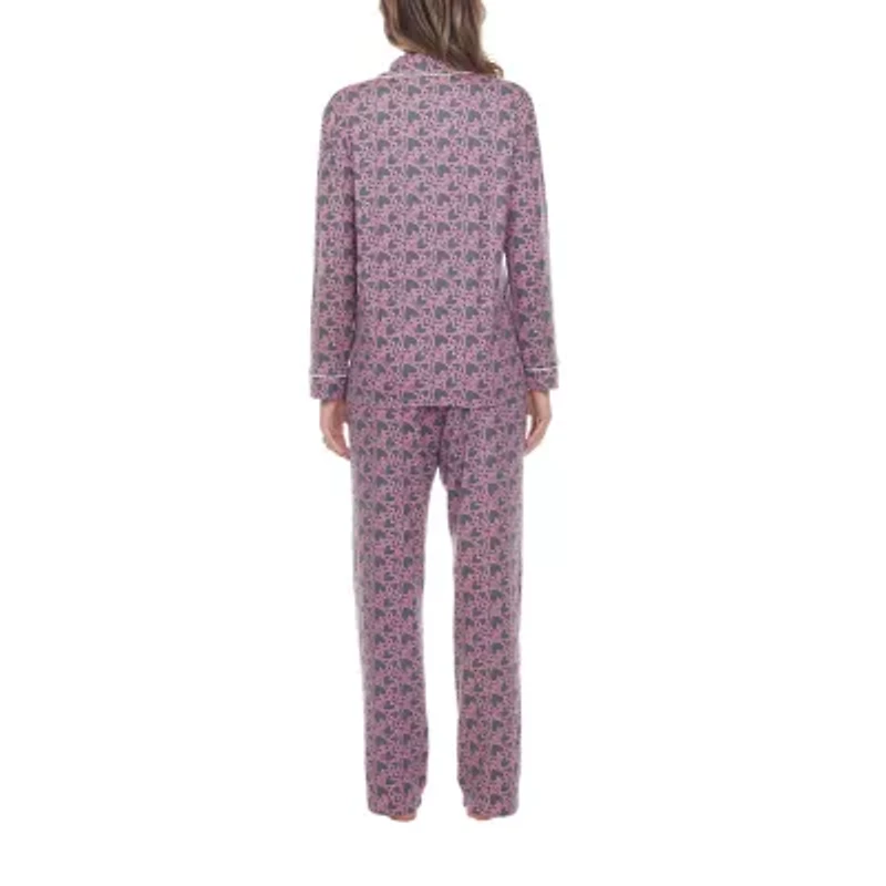 White Mark Womens Long Sleeve 2-pc. Pajama Sets