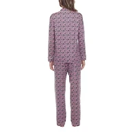 White Mark Womens Long Sleeve 2-pc. Pajama Sets