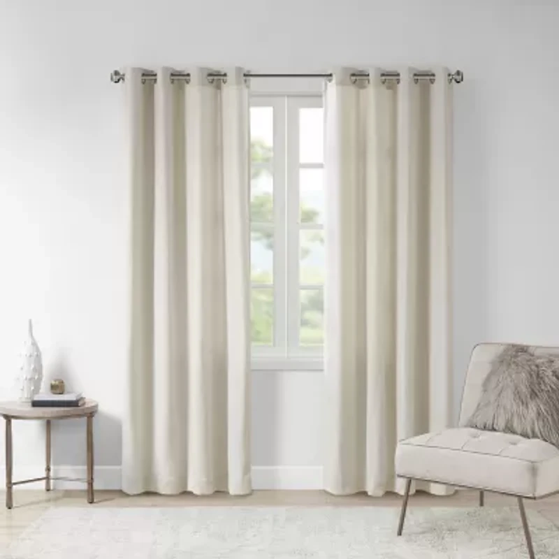 Madison Park Oslow Grommet Top Light-Filtering Single Curtain Panel
