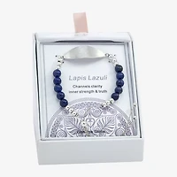 Sparkle Allure Empowerment Womens Blue Lapis Beaded Bracelet