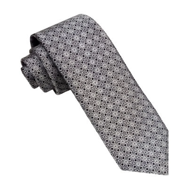 J. Ferrar Lustrous Slim Geometric Tie