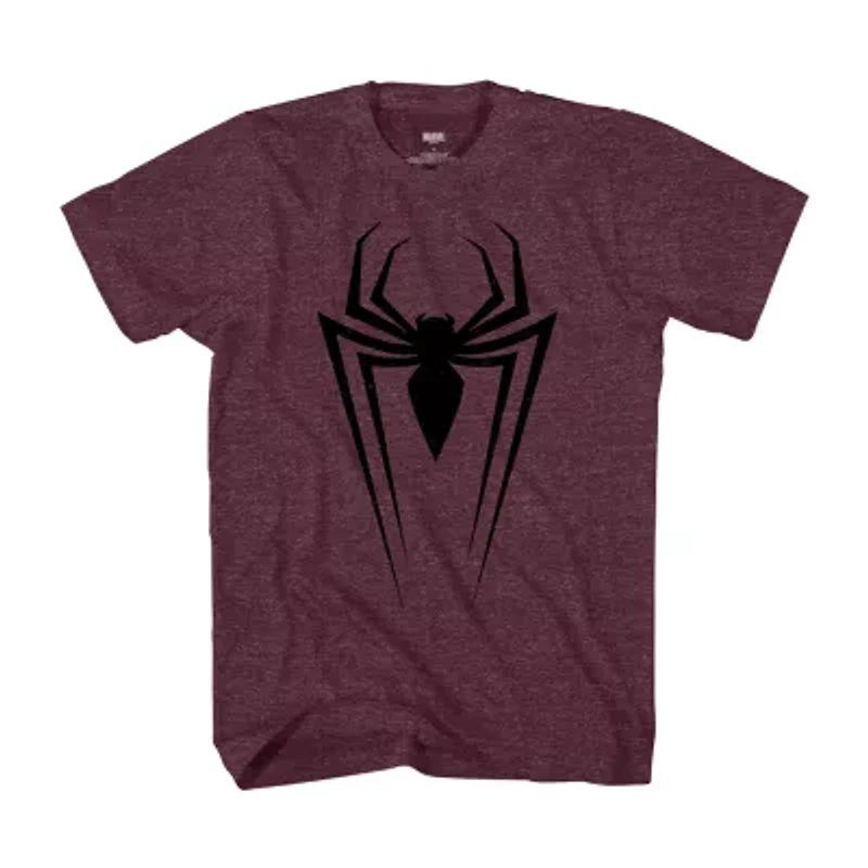 Mens Crew Neck Short Sleeve Regular Fit Marvel Spiderman Big and Tall Graphic T-Shirt