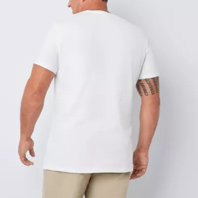 St. John's Bay Super Soft Pocket Mens Crew Neck Short Sleeve Quick Dry Big and Tall T-Shirt