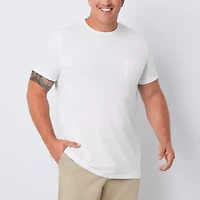 St. John's Bay Super Soft Pocket Mens Crew Neck Short Sleeve Quick Dry Big and Tall T-Shirt