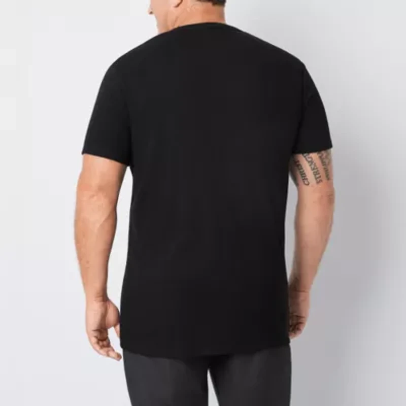 Shaquille O'Neal XLG Ribbed Dropneedle Mens Crew Neck Short Sleeve Big and Tall T-Shirt