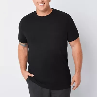 Shaquille O'Neal XLG Ribbed Dropneedle Mens Crew Neck Short Sleeve Big and Tall T-Shirt
