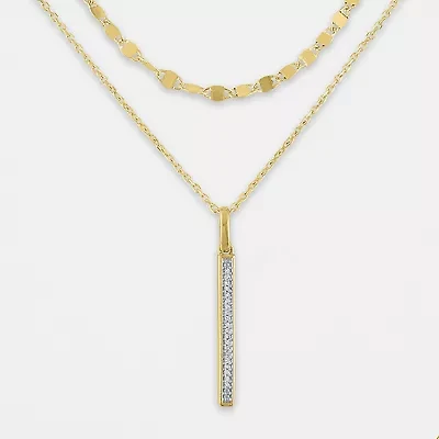 Diamond Addiction Womens 2-pc. Accent Natural White Sterling Silver Necklace Set