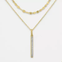 Diamond Addiction Womens 2-pc. Accent Natural White Sterling Silver Necklace Set