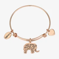 Footnotes Elephant Womens Stainless Steel Bangle Bracelet