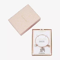 Footnotes Elephant Womens Stainless Steel Bangle Bracelet