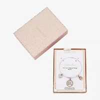 Footnotes Grandma Womens Stainless Steel Flower Bangle Bracelet