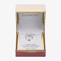 Footnotes Womens Sterling Silver Round 16 Inch Pendant Necklace