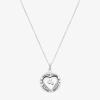 Footnotes Sisters Womens Sterling Silver Round 16 Inch Pendant Necklace