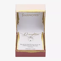 Footnotes Daughter Womens Sterling Silver Heart 16 Inch Pendant Necklace