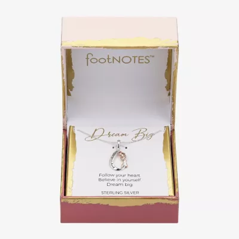 Footnotes Womens Sterling Silver Arrow Oval 16 Inch Pendant Necklace