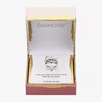 Footnotes Filigree Mom Womens 3.5MM Sterling Silver Heart Band