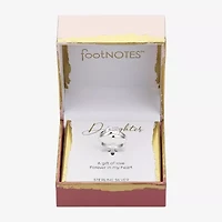 Footnotes Womens 2.5MM Sterling Silver Heart Band