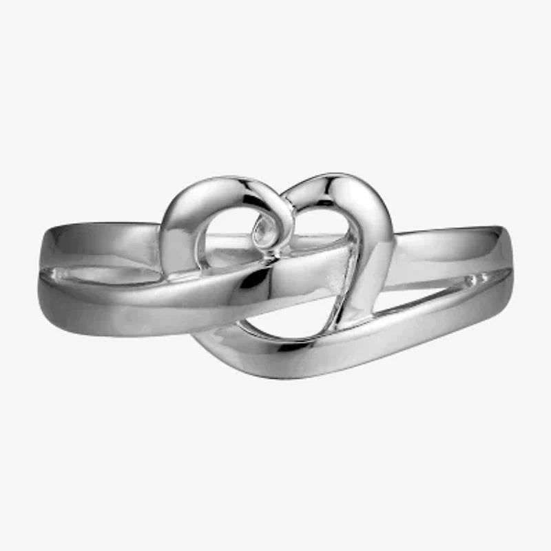 Footnotes Womens 2.5MM Sterling Silver Heart Band