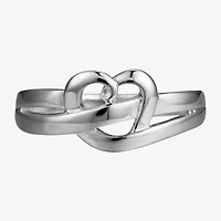 Footnotes Womens 2.5MM Sterling Silver Heart Band