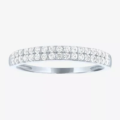 (G-H / Si2-I1) Womens 1/3 CT. T.W. Lab Grown White Diamond 10K Gold Anniversary Wedding Band