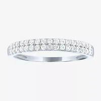 (G-H / Si2-I1) Womens 1/3 CT. T.W. Lab Grown White Diamond 10K Gold Anniversary Wedding Band