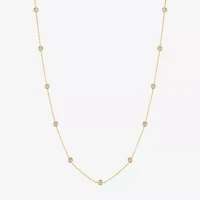 Diamond Addiction 1/4 CT.T.W. - 1/2 CT. T.W. (G-H / Si2-I1)  Lab-Grown Station Necklace Sterling Silver Or 14k Gold Over