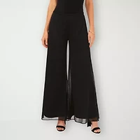 MSK Womens Mid Rise Wide Leg Palazzo Pant