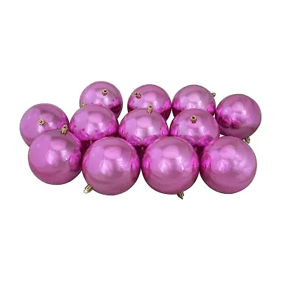 Northlight Magenta Pink Ball 12-pc. Christmas Ornament