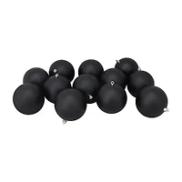 Northlight Black Matte Ball 12-pc. Christmas Ornament