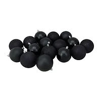 Northlight Black 4-Finish Ball 16-pc. Christmas Ornament